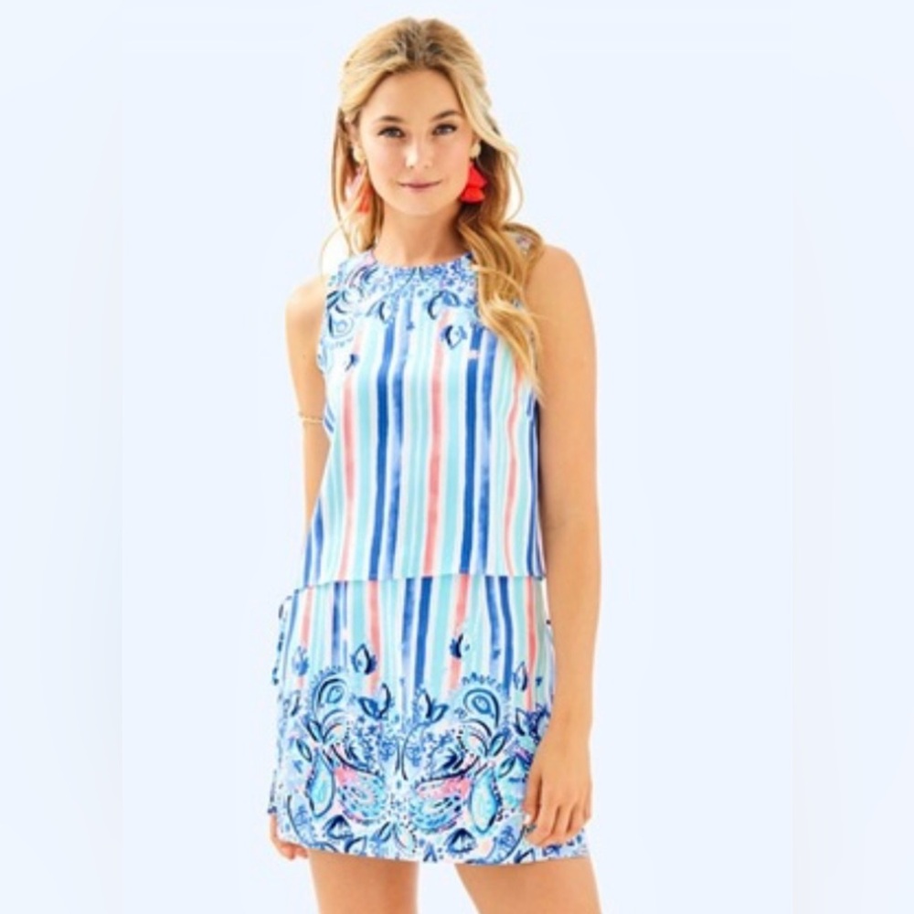 LILLY PULITZER, Donna Stripes and Streamers Skort, Size 8